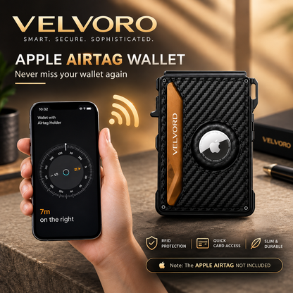 VELVORO AUREX™ — Premium RFID Metal Card Wallet