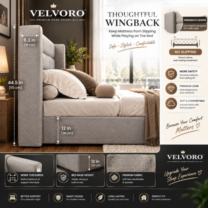 VELVORO LuxeLift™ — Premium Hydraulic Storage Bed