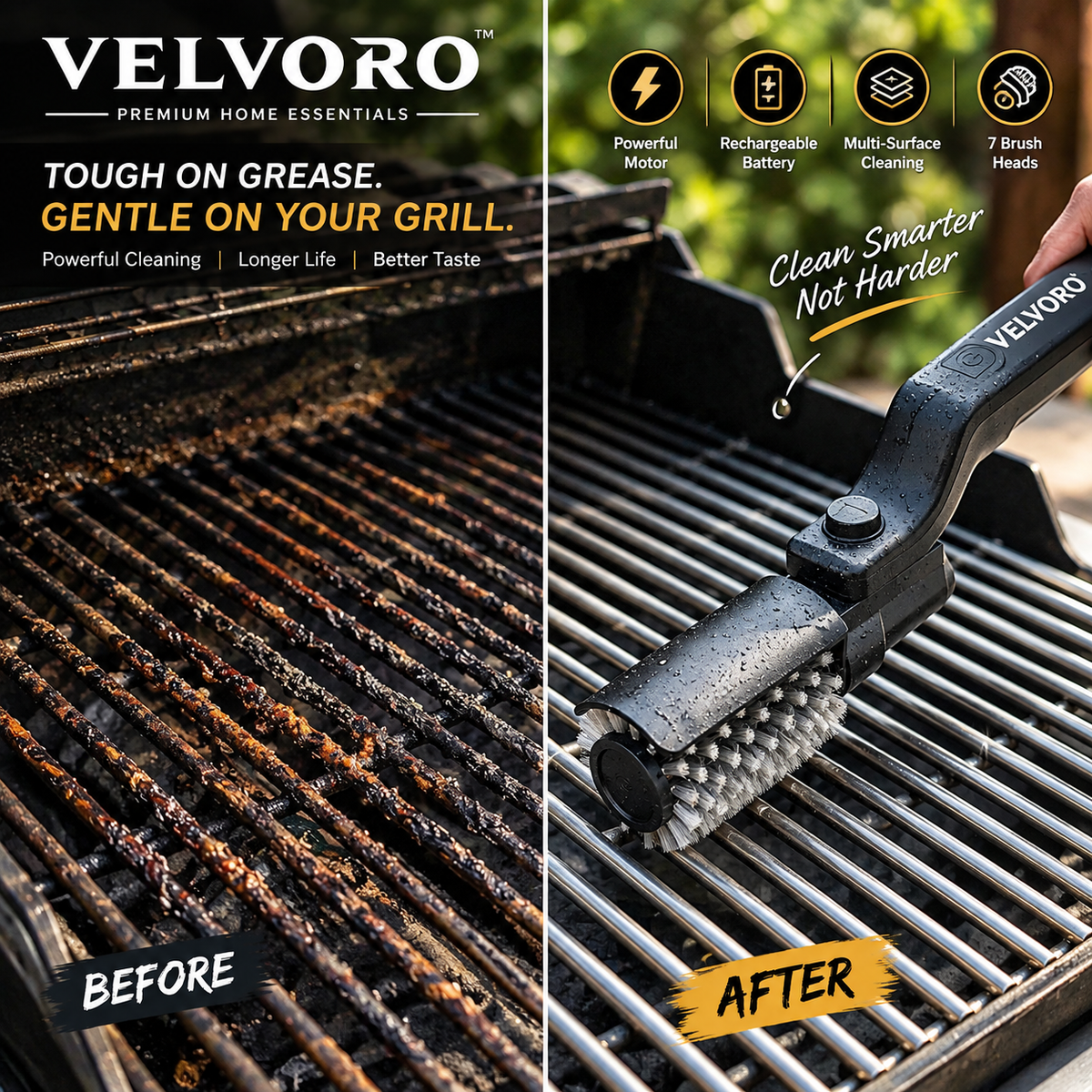 VELVORO SpinX™ — 7-in-1 Electric Spin Scrubber