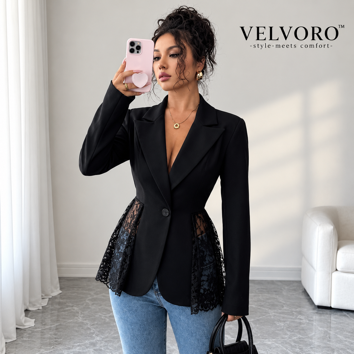VELVORO NoirLace™ Blazer