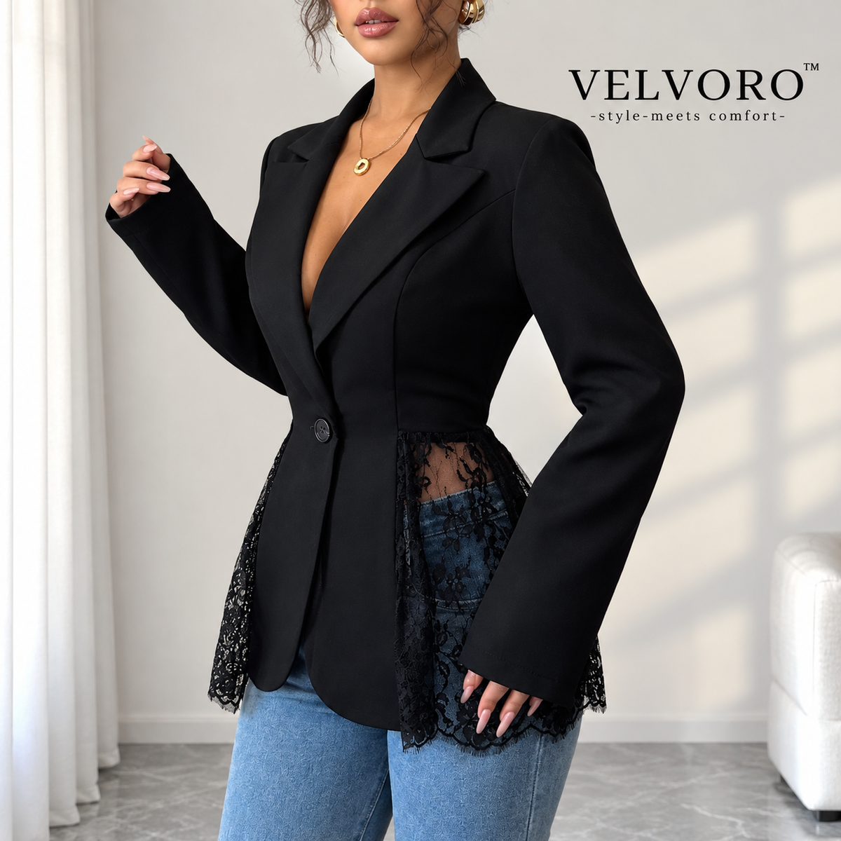 VELVORO NoirLace™ Blazer