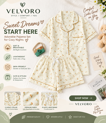 VELVORO - BloomLuxe™ Pajama Set